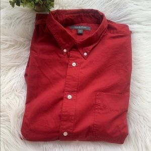 Like new men’s croft and barrow red dress shirt